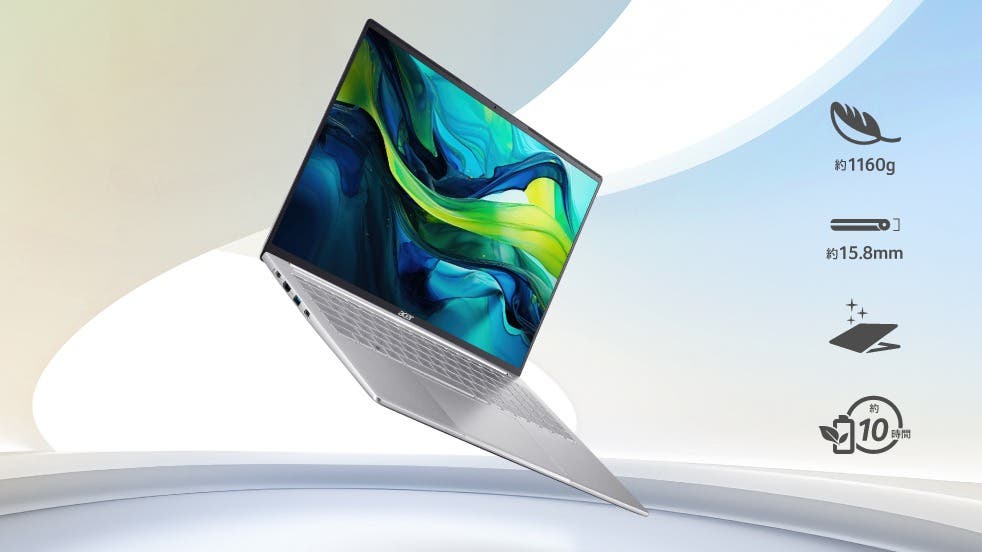 Acer ノートパソコン Swift Lite 16 AI Core Ultra 5 16GBメモリー