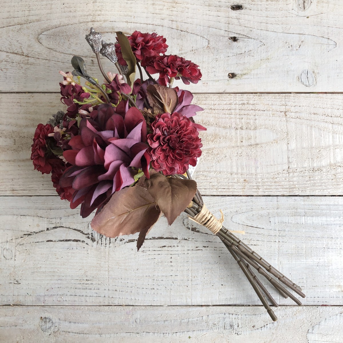 即日☆【造花】MAGIQ東京堂/フォンタナダリアブーケ #7 BURG/FM001184