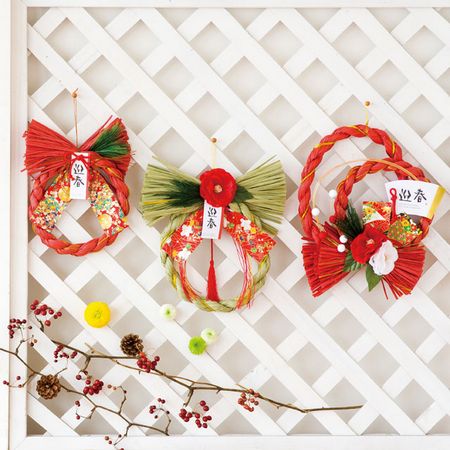 HEADS/迎春しめ縄飾り-5(3個)/GS-SM5 - 花材通販はなどんやアソシエ