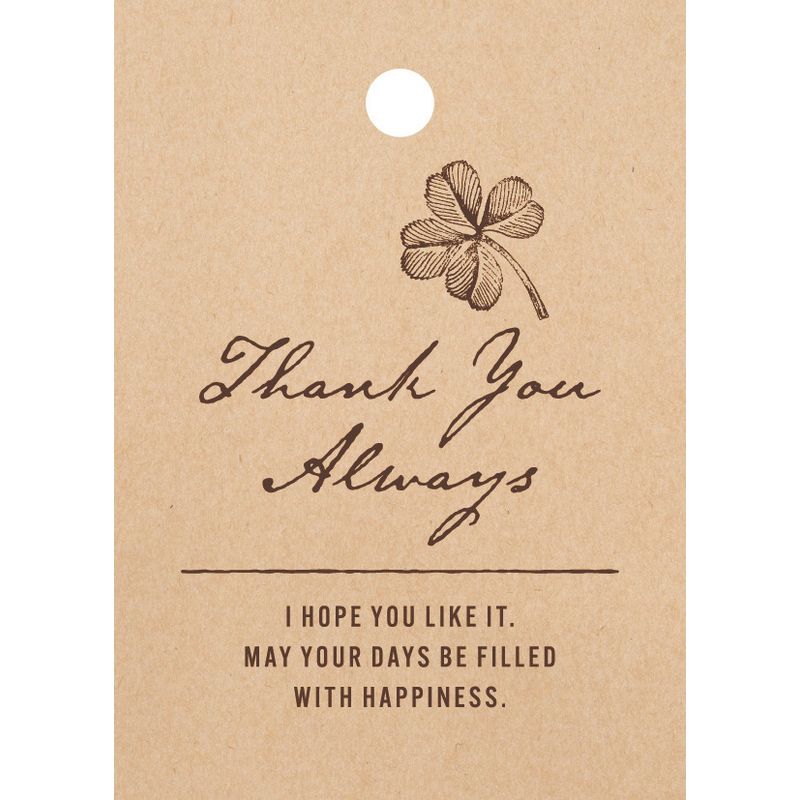 東京リボン/タグ/ナチュラルギフト(25枚) #004 サンキュー/36-80283-4