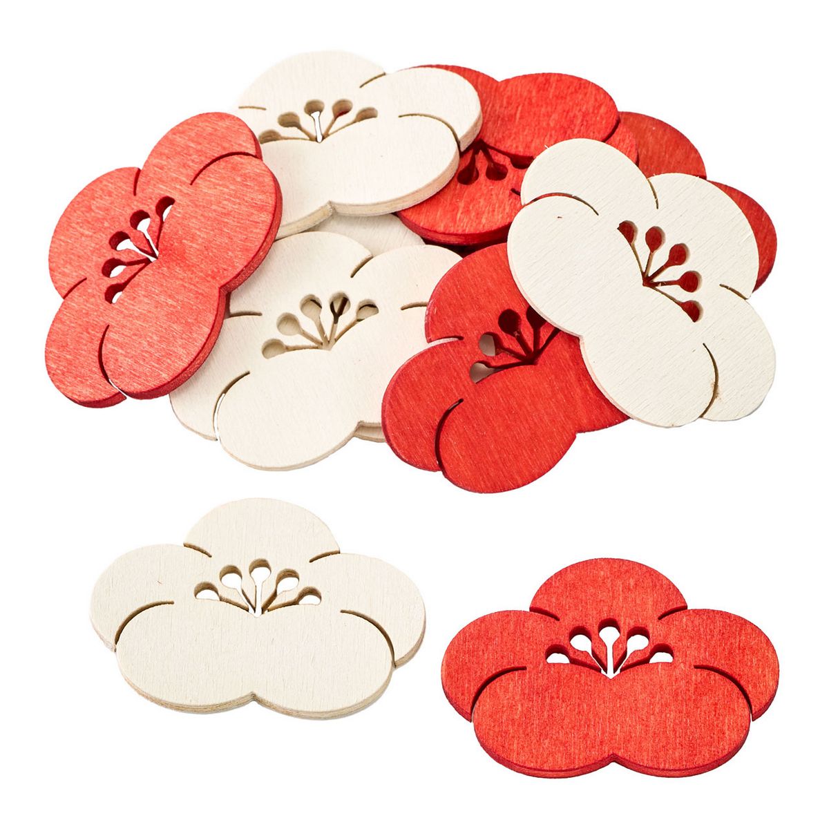 即日☆祝い梅パーツ 紅白/ZE008738 - 花材通販はなどんやアソシエ