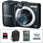 Canon PowerShot A1400 Digital Camera Advanced Kit (Black) B&H