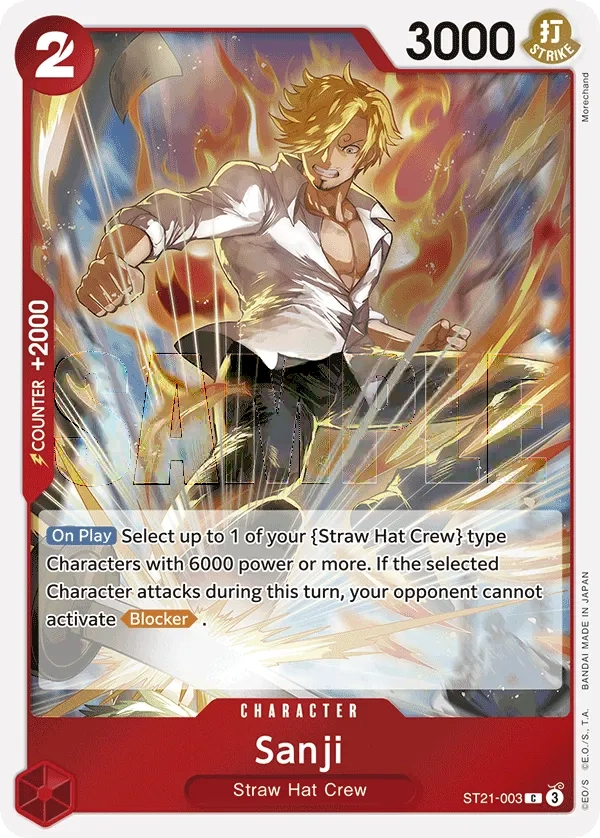 ST21-003 Sanji One Piece Card Game Card | One Piece Card Game