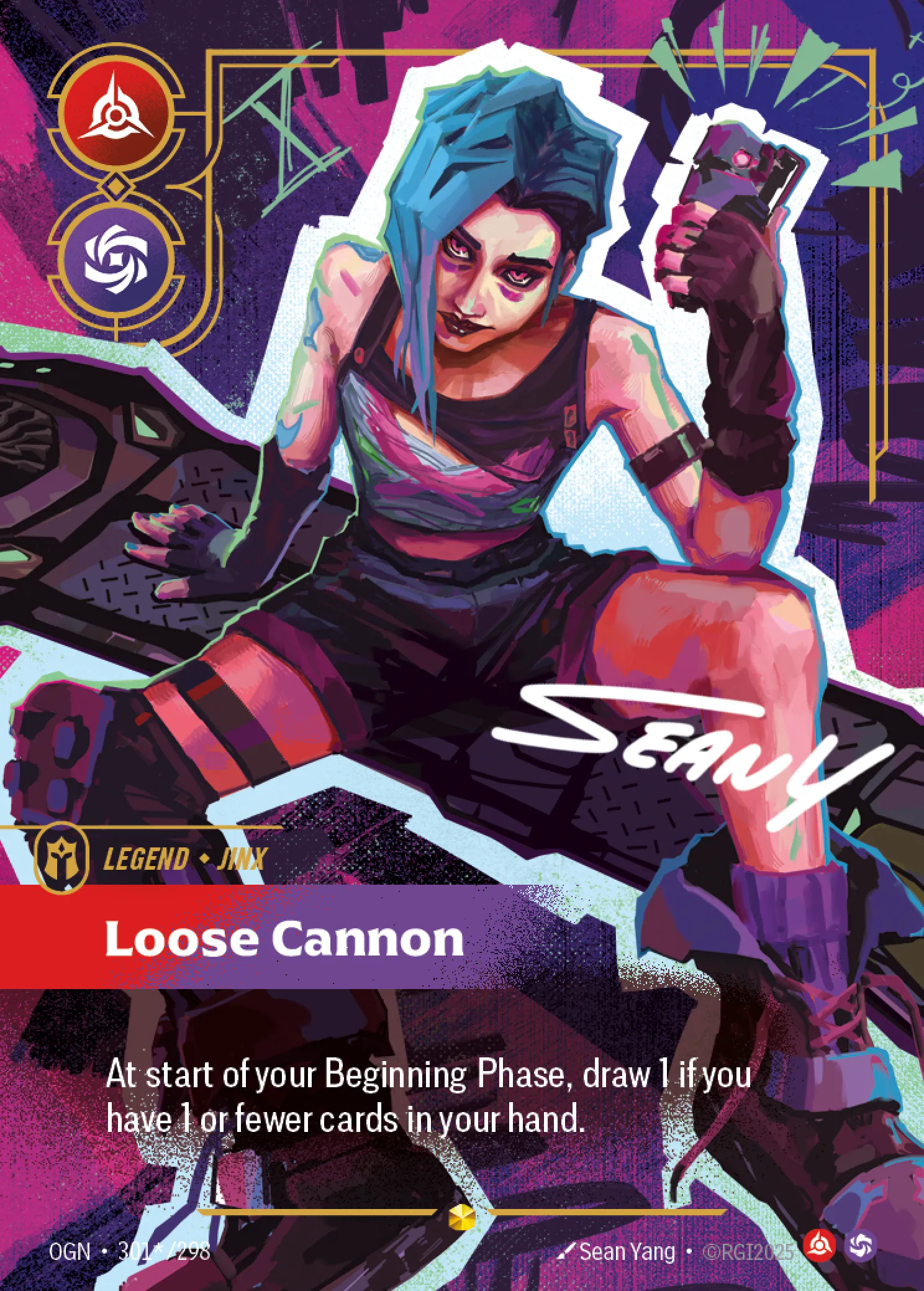 OGN-301 Jinx - Loose Cannon Card - Riftbound TCG