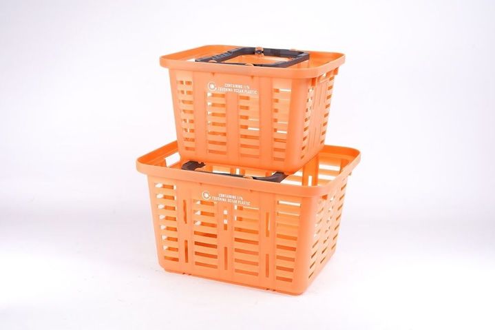 アスクル限定、再生プラスチック製の「やさしいバスケット」が新発売