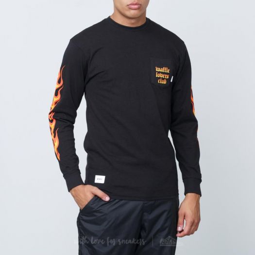T-shirts Vans x WTAPS Flame Longsleeve Tee Black/ Flame (VA3HUKBFM