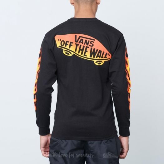 T-shirts Vans x WTAPS Flame Longsleeve Tee Black/ Flame (VA3HUKBFM