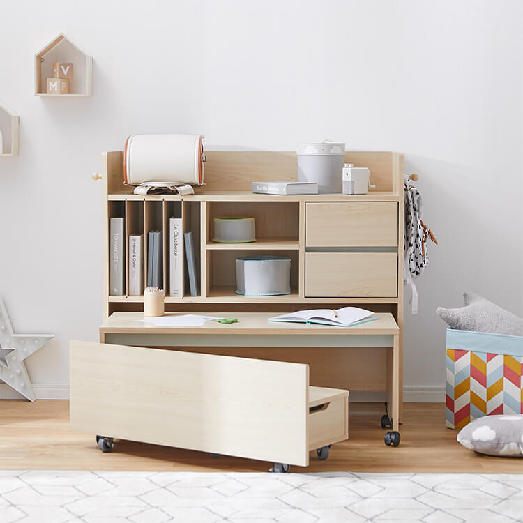 ランドセルラック3点セット ベンチ収納 学習机 リビング学習や子供部屋