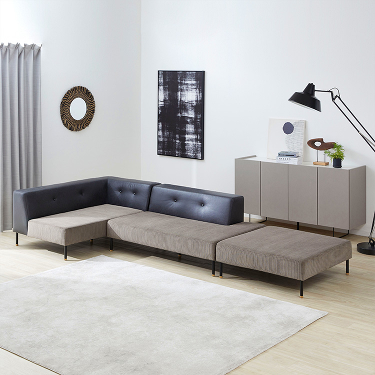 コーナーソファ 3点セット コーデュロイ レザーテックス CRASH GATE