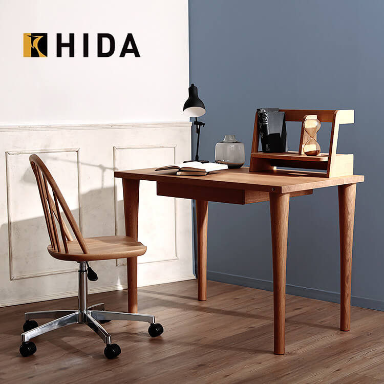 パソコンデスク(ナチュラル)引き出し付きで日本製天然木使用 | 【公式