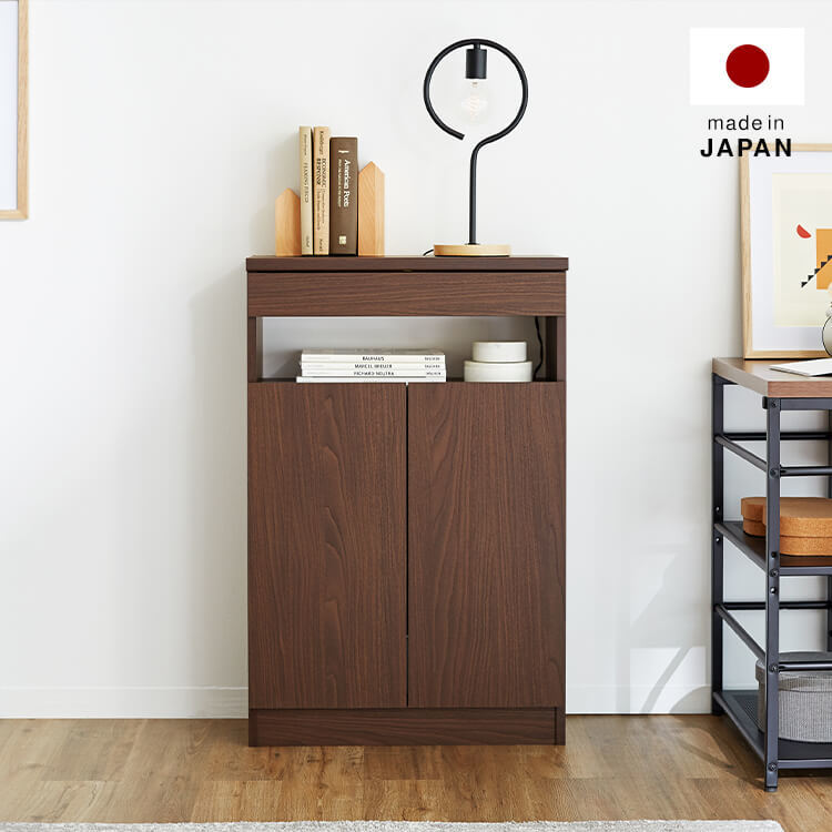 幅58.6] FAX台 ルーター収納 木目調 国産 | 【公式】LOWYA(ロウヤ