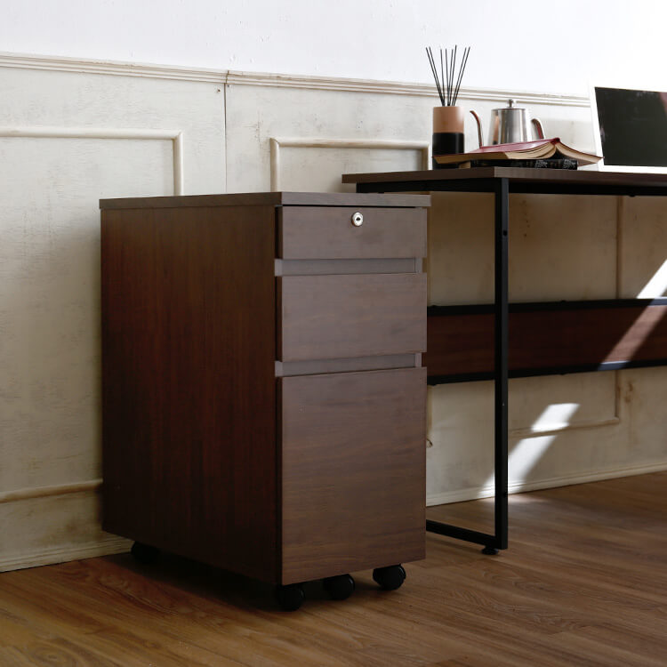 パソコンデスク(ウォルナット/オーク)天然木使用のヴィンテージ