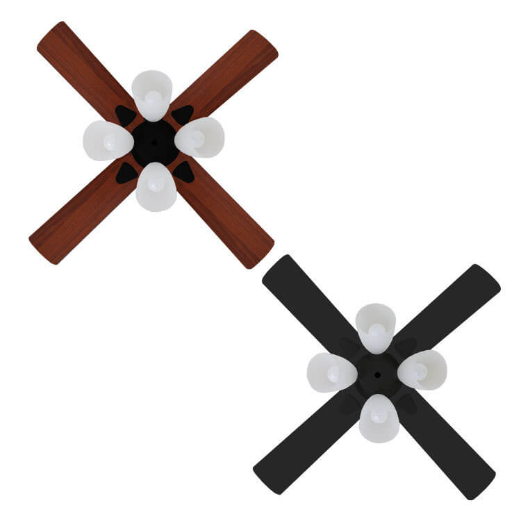 ごつ様専用LOWYA ラスボルタ 4灯 シーリングファンライト WH/NA 美品