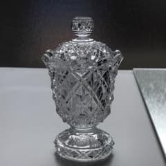 極稀少☆美しいオールドサンルイSt.Louisクリスタルマスタード入れ100