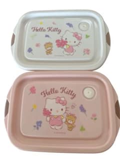 Hello Kitty いちご柄保存容器 2個セット 平成レトロ | Shop at