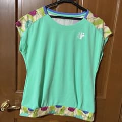 お値下げ röche ミントグリーン チューリップ柄テニスウェア 美品