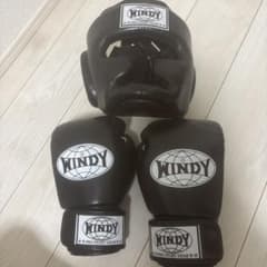 WINDY ボクシンググローブ8 ヘッドギアHP-2 M ブラック - メルカリ