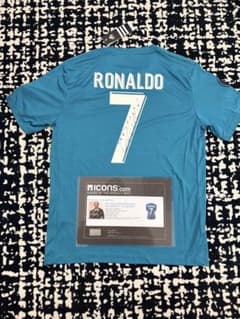 ロナウド直筆サイン入り レアル・マドリード2017-18ユニフォーム
