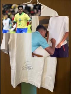 世界に1つ】ブラジル代表 エンドリッキ直筆サイン入りシャツ - メルカリ