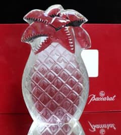 バカラ 珍品 新品箱付き 大型2kg パイナップル置物 フロスト加工