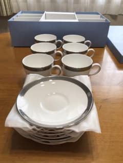 未使用品 ウェッジウッド マーカサイト グレー ミレニアム 6客セット