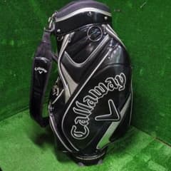 キャロウェイ キャディバッグ エナメル生地 ブラック 6分割 メンズ