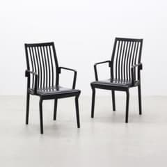 在庫4脚 天童木工 アーム 本革 ダイニングチェア ヴィンテージ レトロ