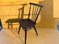 J44☆関家具☆キキチェア ダイニングチェア ブラック クラッシュゲート