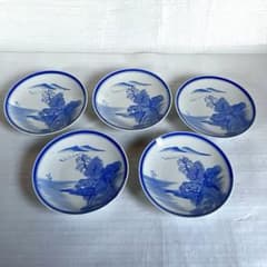 アンティーク 平皿 染付 藍色 5枚セット 100年以上前 - メルカリ