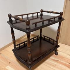 送料込み】飛騨産業 アンティーク 天然木 キッチンワゴン ダーク