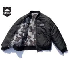 タグ付き未使用！リバーシブル！M！バスブリゲード MA-1 ブラック