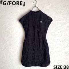 程度良好 ゴルフウェア【G/FORE】半袖ジャガードニットワンピース 黒