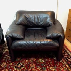 カッシーナ マラルンガ 本革 一人掛けソファ/シングル☆幅100㎝×奥行90
