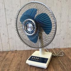 ジャンク品 昭和レトロ 日立 HITACHI D-30SD青いスタンド式扇風機