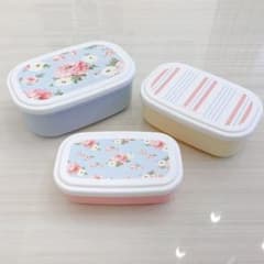 ローラアシュレイ お弁当箱 3個セット タッパー ランチボックス