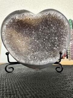 瑪瑙 × アメジスト 共生 ハートプレート 712 - メルカリ