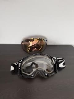 オークリー ゴーグル 黒 ミラー レンズ 交換用付き - メルカリ