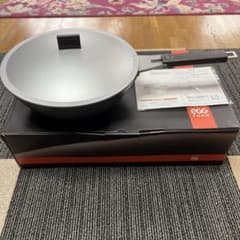 ☆新品送料込北陸アルミ日本製EGGFORM深型フライパン28cm蓋付IH対応