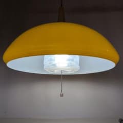 昭和レトロ ナショナル 吊り下げ照明 イエローシェード - メルカリ