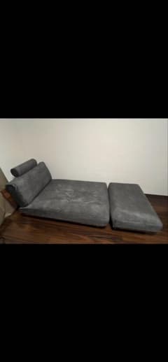 SOLID （ミヤモト家具） ウォルナットカウチソファ＋オットマン