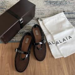 美品 Alaia バレエシューズ ブラック 38.5 箱、袋付 - メルカリ
