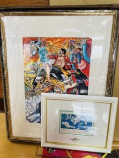 ONE PIECE ドラゴンボール鳥山明直筆サイン入りジャンプ展限定高級複製