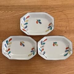 九谷青窯/高祥吾/色絵遊び/葉隅切り/長皿/3枚 - メルカリ