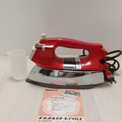 美品【昭和レトロ】National ナショナルスチームアイロン 赤 - メルカリ