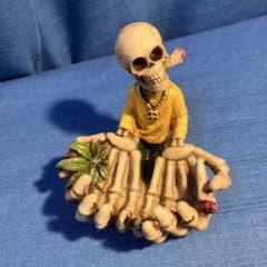 スカル ドクロ 骸骨 オブジェ ビンテージ小物入れ 灰皿 置物