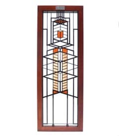 フランク・ロイド・ライト 財団 ヴィンテージ ステンドグラス 縦長