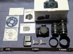 EOS Kiss X7 ダブルズームキット 予備バッテリー レンズフードフィルタ