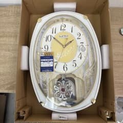 RHYTHM Small World 音楽付き4MN542RH03 電波時計 - メルカリ