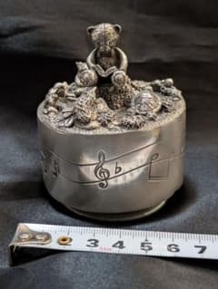 ロイヤル・セランゴール テディベア オルゴール ピューター製