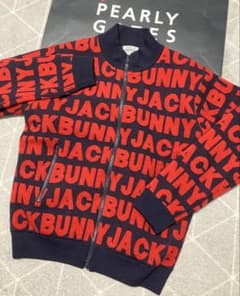 新品 パーリーゲイツ ジャックバニー ロゴジャガード防風裏地ブルゾン